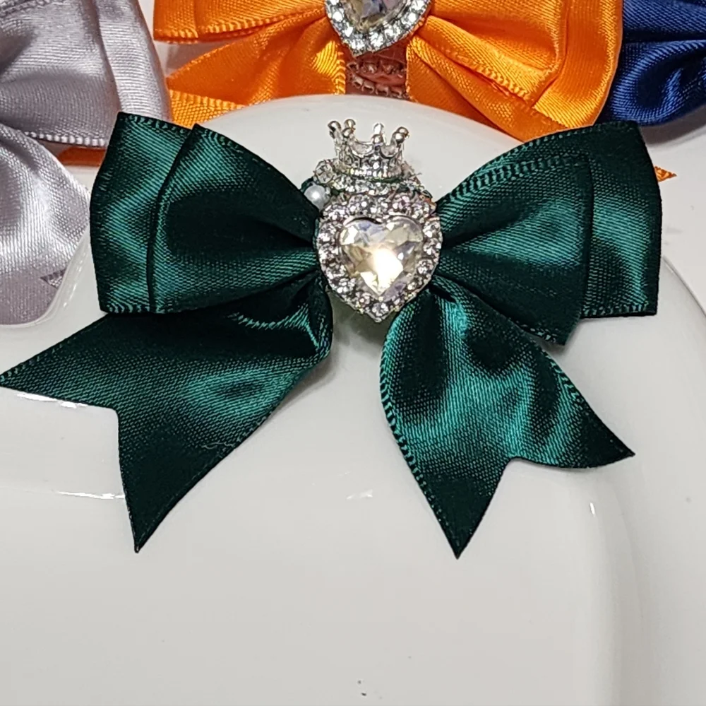 Fancy Bead Bow Green Heart Gem Crown Rhinestone Pearls Jewelry‎ Making Beadable